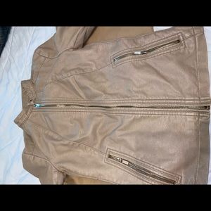 Express XS Faux leather jacket khaki